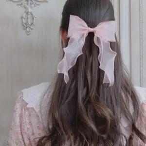 [골드스마일]오간자 리본 헤어밴드 셀프 웨딩 머리끈 브라이덜샤워 쉬폰 헤어