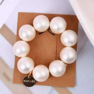 화이트 컬러 헤어밴드 슈슈 스크런치 머리끈 올림머리 머리끈 볼