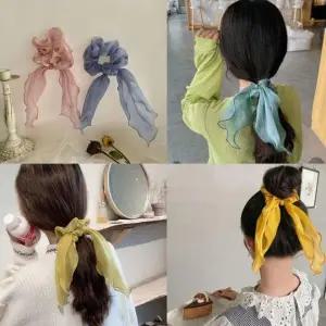 [골드스마일]쉬폰 헤어밴드 곱창 머리끈 리본 헤어밴드 여성용 스타일링