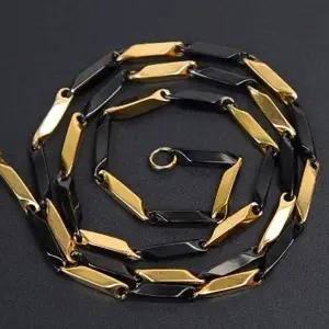 (골드+블랙) 체인목걸이 남자목걸이 빈티지목걸이 포인트