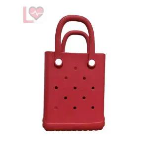 ToB 롱타임헬씨 실리콘 귀여운 미니 비치 크로스백 레드가방