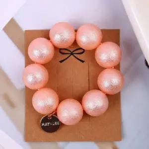 핑크 컬러 헤어밴드 스크런치 머리끈 올림머리용 볼 머리끈 똥머리