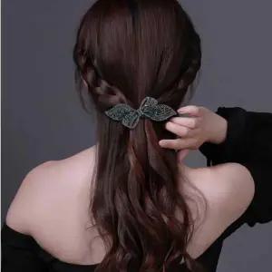 큐빅 리본 자동 헤어핀 미니 똑딱이 옆머리 반묶음 단발 앞머리