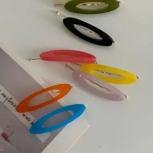 반원형 타원형 미니 선명 아크릴 헤어핀 데일리 y2k 사랑스러운