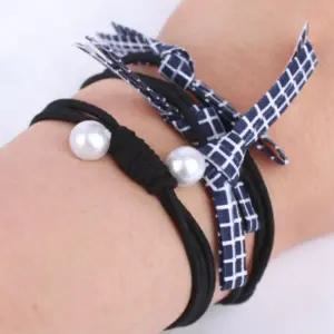 블랙 심플 헤어밴드 머리고무줄 헤어링 머리끈 머리방울