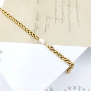 진주 장식 체인 팔찌 어머니 선물 성탄절 굵은 손목밴드 어버이날