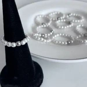 써지컬 스틸 반지 담수진주 우레탄 레이어드 데일리 포인트