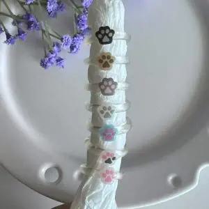 발바닥 모양 애완동물 강아지 고양이 캐릭터 하이틴 우정 링 반지