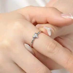 실버925 빈티지 하트 오픈형 반지 여성용 실반지 스털링 실버 앤틱