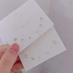 은침 미니 데일리 투명 S925 큐빅 크리스탈 반짝 고급 정장 스퀘어