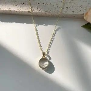 하프 라운드 큐빅 펜던트 체인 목걸이 여성용 스톤 장식 보석