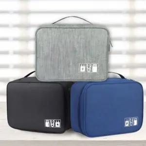 멀티 충전기 케이블 파우치 여행용 USB 이어폰 외장하드 방수 수납