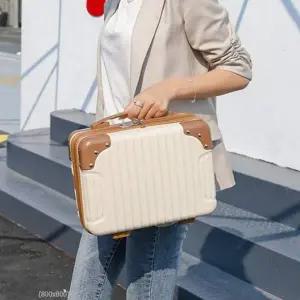기내용 휴대용 미니 여행용 하드 캐리어 14인치 보조가방 메이크업