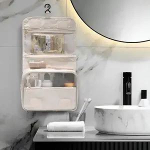 휴대용 여행용 벽걸이 화장품 파우치 세면백 수납용 이너백 가방