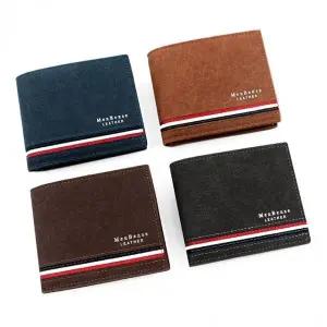 [골드스마일]남성 컬러포인트 데일리 클래식 가죽 반지갑 정장용 지갑 스티치