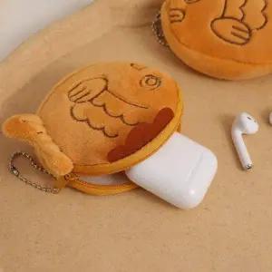 붕어빵 모양 동전지갑 열쇠고리 동전 파우치 미니 지갑 가방걸이