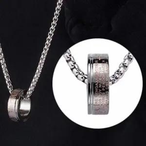 남성용 레터링 목걸이 기도문 팬던트 커플 선물 체인 목걸이 여자