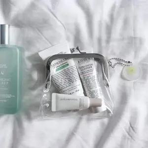 투명 PVC 똑딱이 카드 동전지갑 미니 립스틱 파우치 학생용 귀여운