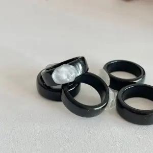 구름 모양 여름 아크릴 청량 컬러 물결 패턴 반지 데일리 우정 심플