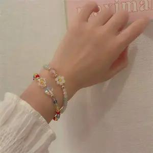 투명 아크릴 팔찌 큐빅 비즈 플라워 꽃 하트 크리스탈 발찌 반지