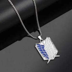 [셀러에이드]진격의 거인 조사병단 상징 목걸이 자유의 펜던트 에렌 리바이