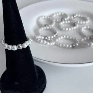 써지컬 스틸 반지 담수진주 우레탄 레이어드 데일리 포인트