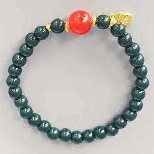 복을 부르는 소원성취 재물운 강화 불교 비휴 염주팔찌 그린