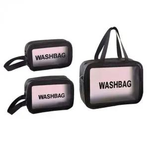 여행용 반투명 세면파우치 소형 중형 방수 화장품가방