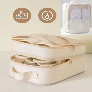 3단 접이식 여행용 신발 케이스 슬리퍼 파우치 슈즈 보관 가방