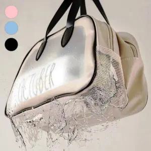 메쉬 2단 세면 방수 파우치 여행용 세면도구 가방 목욕 수영장