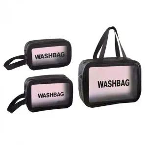 [셀러에이드]여행용 반투명 세면파우치 소형 중형 방수 화장품가방