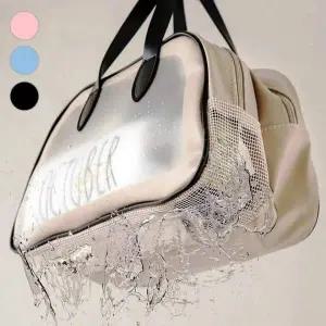 [셀러에이드]메쉬 2단 세면 방수 파우치 여행용 세면도구 가방 목욕 수영장