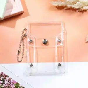 [셀러에이드]투명 PVC 카드 지갑 세로형 명함 케이스 학생용 가벼운 작은