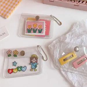 [셀러에이드]투명 PVC 플라스틱 카드 케이스 지갑 슬림 디자인 휴대용 카드