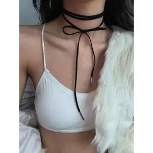 보헤미안 스웨이드 롱 체인 초커 목걸이 장식 목걸이 로미홀리