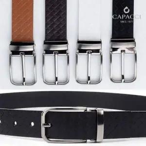 [콩심팥심]남성 가죽 허리띠 체크 포인트 골프 캐주얼 청바지 벨트 소가죽