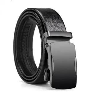 [콩심팥심]남성용 블랙 심플 데일리 소가죽 벨트 모던 캐주얼 스타일 고급