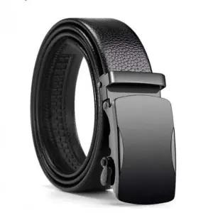 남성용 블랙 심플 데일리 소가죽 벨트 모던 캐주얼 스타일 고급