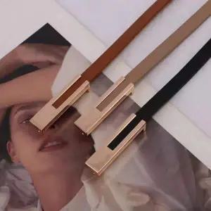 여성용 심플 가죽 캐주얼 허리띠 원피스 벨트 여성벨트 데일리