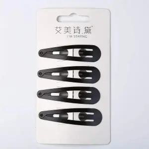 [에이치플러스몰]TBZ 블랙 기본 물방울 똑딱핀 4P