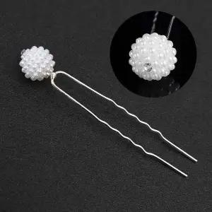 [에이치플러스몰]TBZ 비즈볼 뒤꽂이 머리장식 헤어핀 U핀