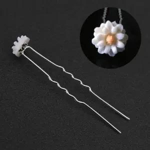 [에이치플러스몰]TBZ 데이지 뒤꽂이 머리장식 헤어핀 U핀