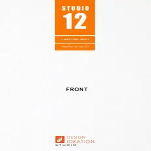 화이트 칠판 시트. 스튜디오 12 브랜드. (8.5인치 x 11인치) .022인치 두께. (12장)