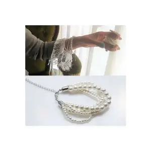 [셀러에이드]레이어드 진주팔찌 세련된 셀프웨딩 스몰결혼식 신부악세사리