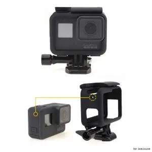 히어로 7 6 5 호환 범퍼 케이스 보호 스켈레톤 기 마운트 카메라