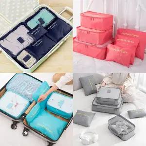 여행용파우치 6종세트 캐리어 이너백 여행 정리용 수납가방