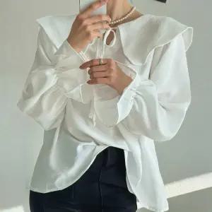 TE 타이 하객룩 임부복 빅사이즈 빅카라 데일리 블라우스 간절기 리본 봄 셔링소매