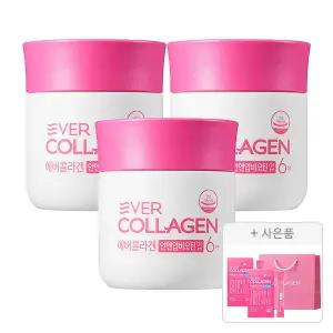 에버콜라겐 인앤업 비오틴 업 6주분, 3개 + 증정 (타임비오틴 20포 + 쇼핑백)