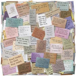 라코아트 300 반복되지 않는 레트로 타자기 스타일의 동기 부여 인용 스티커 영감을 주는 빈티지 저널링 플래너 불릿 정크 저널 노트북용 유명 단어 스크랩북