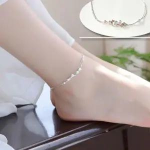 [골드스마일]0415 은색 별우주 두줄 발찌 스타볼 발찌 패션 생일 선물 시원한발찌